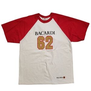 Men's Vintage NWOT Bacardi Raglan T-shirt Jersey Baseball Shirt